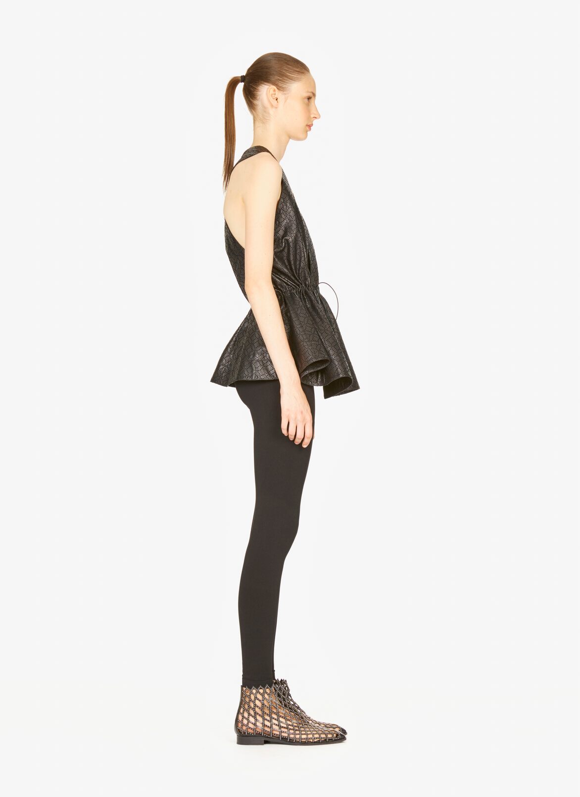 Chemise En Cuir ALAÏA CHEMISE EN CUIR NOIR